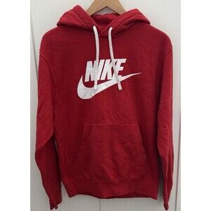 Nike Sportswear Club Fleece Logo Pullover Ladie's Small RED